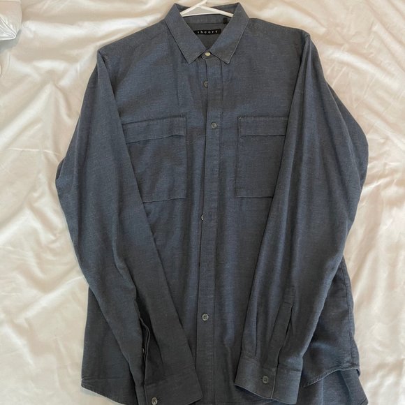 Theory Double Breast Pocket Button Up - Picture 1 of 1